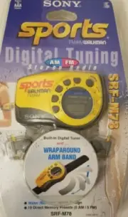 SONY SPORTS SRF M78 WALKMAN DIGITAL AM/FM Armband Tuning Factory Sealed