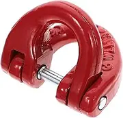 TOPPERFUN 1.2T Connecting Link Safety Chain Attachment Load Steel Connector for Crane Towing Winch Heavy Duty Dual Ring Steel Safety Chain Accessory for Quick Installation