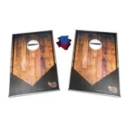 CORN HOLE TOSS - Game Board Set | Party Game Bean Bag - Deluxe Timber Design