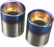 2pcs Compatible For Mini Cooper R55 R56 R57 R58 R59 R60 R61 F54 F55 F56 F57 F60 Car Exhaust Tip Muffler Cover Car Accessories(Blue 2pcs)
