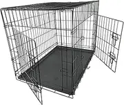 Whyzsjnclg Dog Crates Medium Size, Iron Wire Dog Cage, 35cm L x 25cm W x 33cm H, Folding Metal Cat Cage with Tray, Sturdy Medium Dog Crate, Portable Pet Cage for Dog Cat