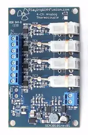 K-type Quad Channel Analog Thermocouple Amplifier, 0-5V out, 0C-1000C