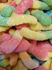 Albanese Mini Sour Neon Worms Gummy Gummies Candy Candies 1 Pound