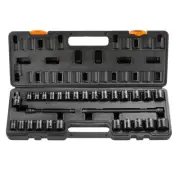 3/8 In. Impact Sockets Set 6 Point Drive Bit Ratchet Tool Kit Case (29-Piece)
