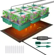 72 Cells Seed Starter Trays with Grow Lights and Heat Mat, Germination Kit