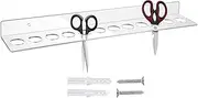 Scissor Holder for Groomers | Comb Holder | 12 Slots Acrylic Stand Wall Mount Hanger for Salon Hairdressing Cases Garage Grooming Hairstylists