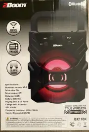 FM RADIO Extra Bass Wireless Speaker Portable Bluetooth Speaker Black - 3 in1