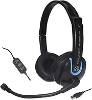 NC-255VM USB On-Ear Stereo USB Computer Headset with Noise-Canceling Microphone, in-Line Volume/Mute Controls, and Plug
