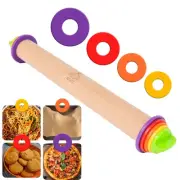 Adjustable Rolling Pin with Removable Rings - Precision Baking and Cookie Dou...