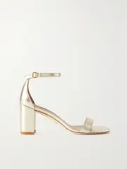 [Stuart Weitzman] Stuart Weitzman - Nudistcurve Metallic Leather Sandals - Gold - US8 US 8 Gold