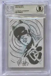 MIKE DECARLO SIGNED & SKETCH DAREDEVIL BECKETT AUTHENTIC AUTO & ART CARD
