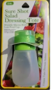 Brite Concepts Green BPA Free Reusable Sure Shot Salad Dressing Tote Bottle 2 Oz