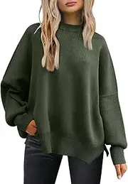 [EFAN] Women's Oversized Sweaters 2024 Fall Crewneck Batwing Sleeve Pullover Sweaters