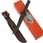 Marbles Jet Pilot Survival Combat Bowie Knife MR246 Sheath Stacked Leather