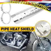 Silver Pipe Heat Shield Exhaust Muffler Pipe Cover Shield Heat Motorcycle For