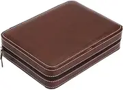 Watch Box Artificial Storage Box Portable Men's Zipper Case Or (Onecolor) FANDIAO