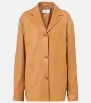 [The Row] The Row Fabian leather jacket AU 6 beige