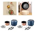 Electric Rice Cooker 2L Mini Rice Cooker for Car for Driving Road Trips