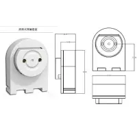 在飛比找蝦皮購物優惠-東亞原廠T8燈腳 T8燈座 T8燈頭  RA 12 燈座，台