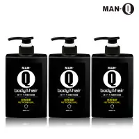 在飛比找環球Online優惠-MAN-Q 2 in1都會獷野洗髮沐浴露x3入(600ml/