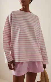 [Matteau] Exclusive Oversized Breton-Striped Cotton T-Shirt