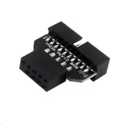New Panel Plug USB2.0 9-Pin Female to USB3.0 19-Pin Male Adapter For Mainboard