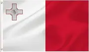 LARGE Maltese Flag, 3x5Ft Malta Flags Banner For Indoor Outdoor Decoration of Canada Yards.Parade Or Express Mood