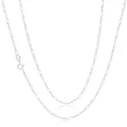 Sterling Silver 45cm 1:3 Figaro Chain