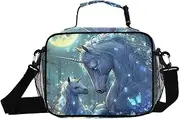 Insulated Lunch Box Horse Forest Fantasy for Women Men - Ideal for Work, Picnics - Includes Adjustable Shoulder Strap