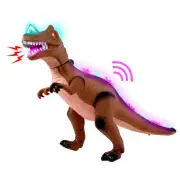 Light Up Dancing Dino RC T-Rex Dinosaur Predator With Radio Control - Brown