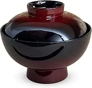 J-Kitchens Miso Soup, Rice Bowl, Soup Bowl, 11.8 fl oz (350 cc), φ4.8 x H 4.0 inches (12.1 x 10.1 cm), Heat Resistant, 4 Size, Straight Senior Bowl, Red Blurred, Made in Japan
