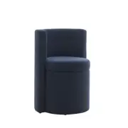 Maestro Furniture Nixie Barrel Fabric Accent Relaxing Dining Chair Navy Blue
