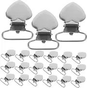 IWOWHERO 30pcs Metal Suspended Clips Heart Shaped Duckbill Clip Sheet Strap Holder