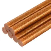 Mini Hot Glue Sticks for Glue Gun 0.43-inch x 8-inch Glitter Bronze Gold 6pcs
