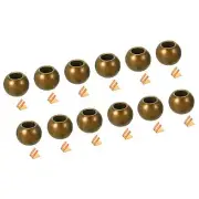 Pull Cord End Cord Metal Bead Lamp Zipper Round Ball Pull End Bronze, 12pcs
