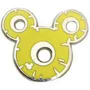 Disney Pin 1.25” Mickey Mouse Head Pineapple Slice Enamel Brooch