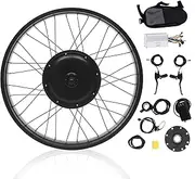 26" Electric Bike Conversion Kit, 48V 1000W Front/Rear Wheel E-Bike Hub Motor Kit, Upgrade Dual Mode Controller w/PAS, LCD Display,Thumb Throttle Ebike Bicycle Wheel Kit (26'' Front)