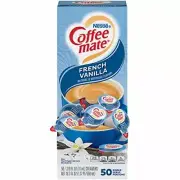 Nestle Coffee Mate Creamer French Vanilla Liquid Singles Box of 50 (4-Pack)