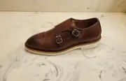 New! Allen Edmonds 'Charles' Monk Strap Loafer Brown Mens Size 11.5 D MSRP $395