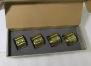 Baldwin Brass Napkin Rings set of 4 Devon #7534 Polished Brass in Original Box
