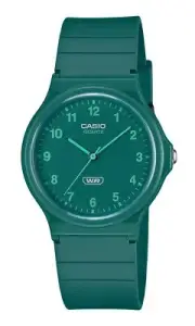 Casio POP Analog Bio Based Resin Strap Green Dial Quartz MQ-24B-3B Unisex Watch