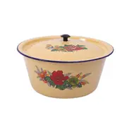 Enamel Basin Luxury Bowl Soup Basin Retro Home Kitchen Old Fashioned Bowl Food Containers Soup Bowl