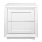 NEW Cafe Lighting Balmain Oak Tall Bedside Table White