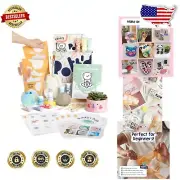 Eco-Friendly DIY Pottery Kit with Air Dry Clay, Paints & Sculpting Tools