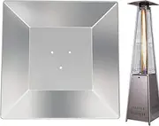Replacement Patio Heater Dome - 4 Sided Patio Heater Replacement Parts with 3 Pre-Drilled Holes,Fast Heating Patio Heater Cover, Sturdy Fire Pit Heat Deflector for Energy Saving