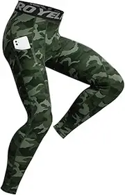[CICI FIVE] Men's Compression Pants Athletic Leggings Base Layer Underwear Tights for Running Workout Basketball