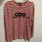 川久保玲 CDG 紅條紋長袖上衣 尺寸XL / 東京CDG GOOD DESIGN SHOP購入