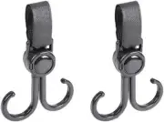 Stroller Hooks for Hanging, 2 PCS Stroller Carabiner Clip, Universal Stroller Cl