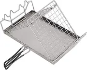 Camp Stove Toaster, Portable Folding Camp Stove Toaster, Tin Plate Bread Toaster Camping Cookware, Camp Stove Toaster Tray Rack for BBQ Party Outdoor Hiking Camping Fishing Picnic