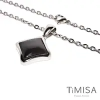 在飛比找momo購物網優惠-【TiMISA】黑瑪瑙-璀璨十字 純鈦項鍊(04H)